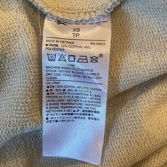 Banana Republic Gray Snake Skin Print Long Sleeve Lightweight Sweatshirt SZ XS - Picture 8 of 8